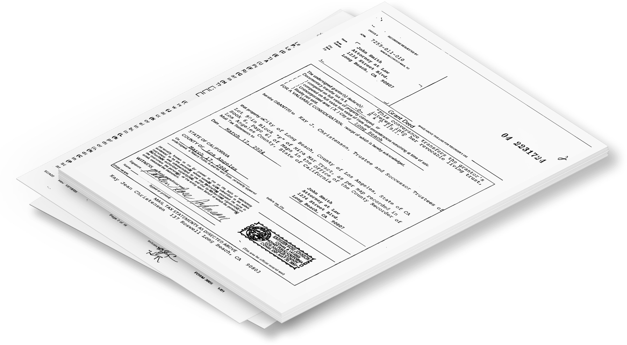 Sample Recorded Property Documents Screenshot