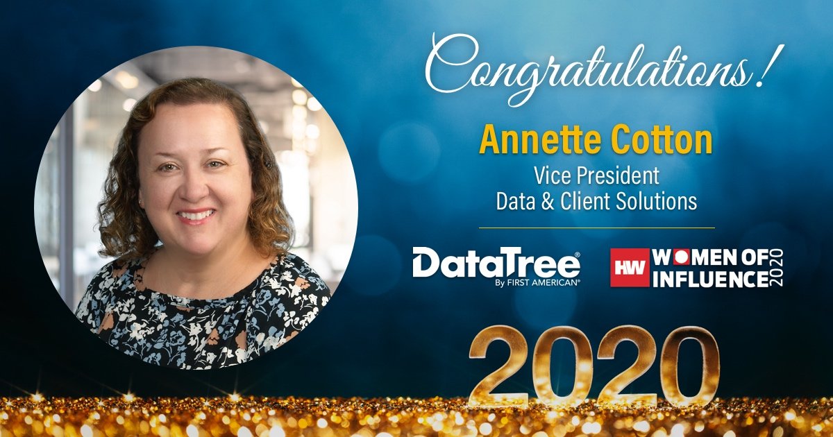 DataTree Annette Cotton Named to 2020 HousingWire Women of ...