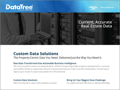 DataTree Custom Data Solutions Product Sheet